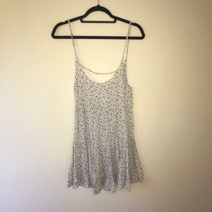 Brandy Melville Casual Jada Dress Grey/Blue Floral